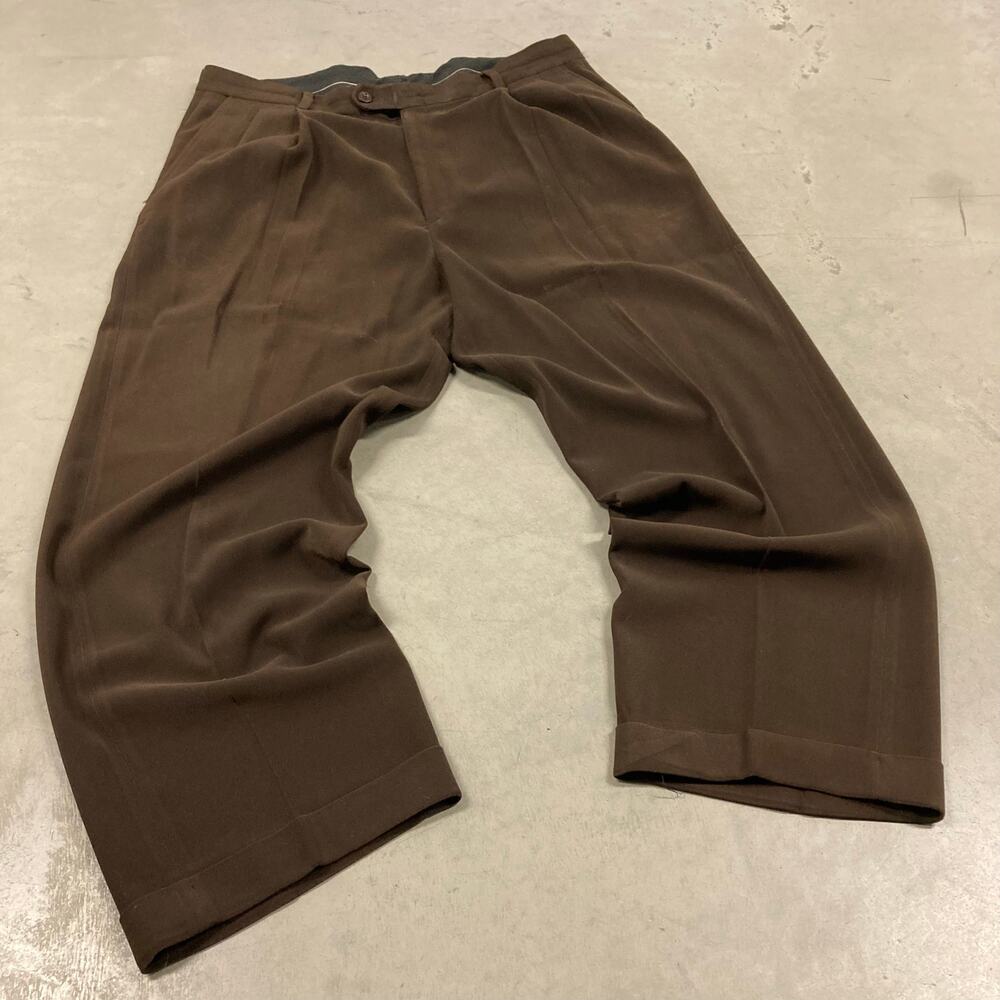 vintage brown baggy dress pants 35x32